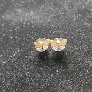 Gold Butterfly Stud Earrings Costume Jewelry
